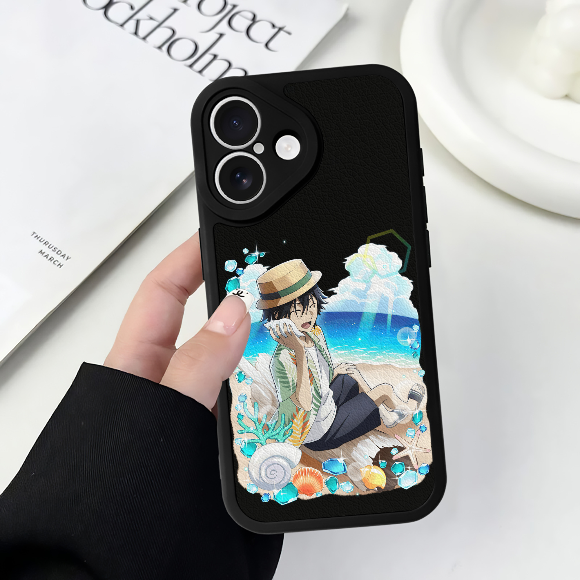 （画像用） 文豪ストレイドッグス Bungo Stray Dogs 【iPhone 16シリーズ対応】シリコンスマホケース（レザー調） 材質：シリコン